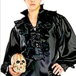 Black Satin Pirate Buccaneer - XL